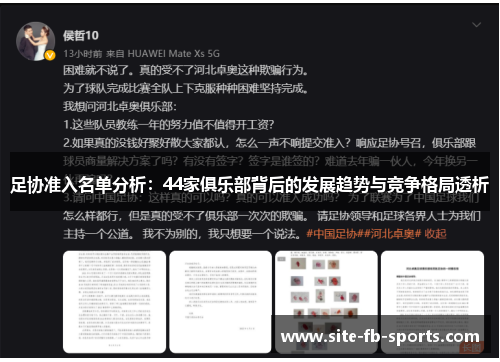 足协准入名单分析：44家俱乐部背后的发展趋势与竞争格局透析